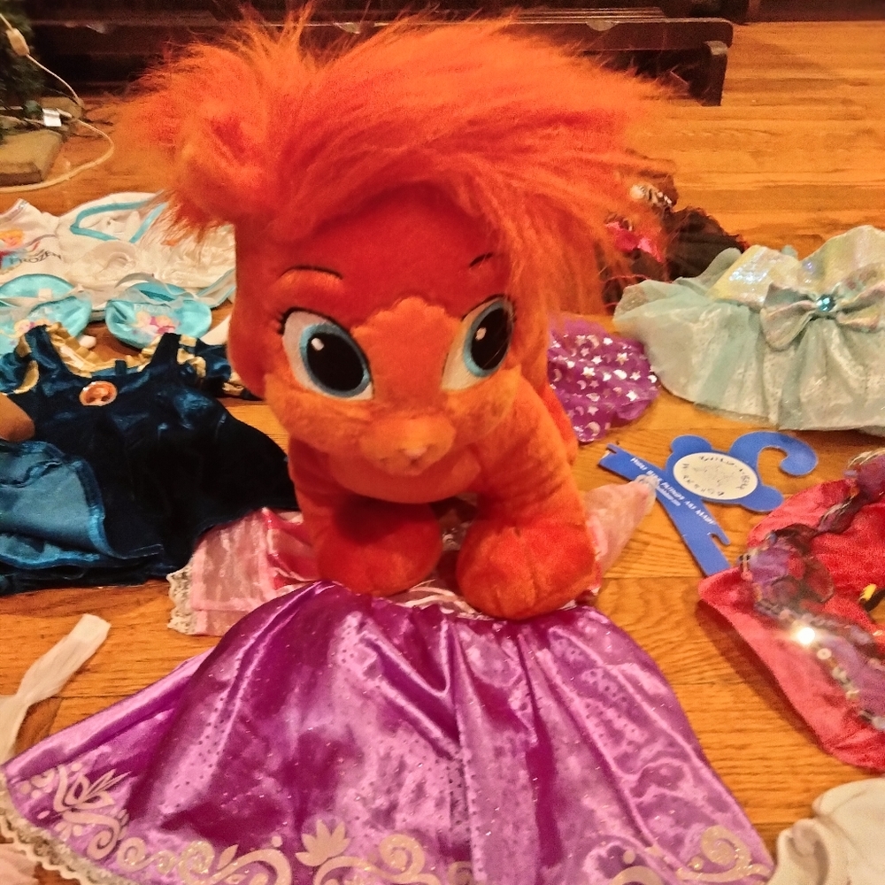 Disney Palace pets Aurora Orange treasure cat pet with build a bear bundle